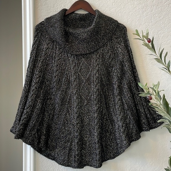 White House Black Market Sweaters - White House Black Market Knit Poncho/Shrug